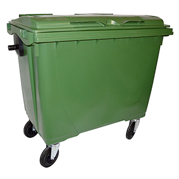 Bac plastique 660L vert/vert