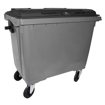 Bac plastique 660L gris clair/gris foncé