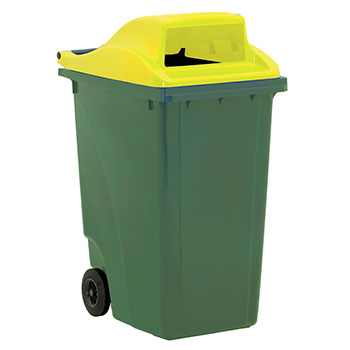 Bac plastique 360L opercule emballage vert/jaune Bac plastique 360L opercule emballage vert/jaune