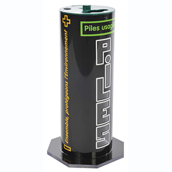 Collecteur piles 5,5L noir Collecteur piles 5,5L noir