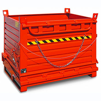 Conteneur fond ouvrant simple trappe 1500L Conteneur fond ouvrant simple trappe 1500L