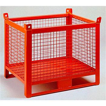 Caisses grillagées avec semelles grand côté Caisses grillagées avec semelles grand côté