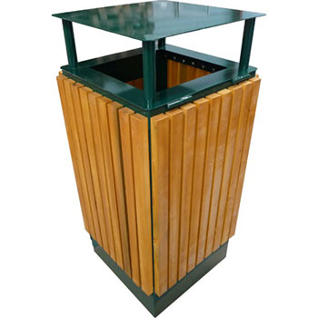 Corbeille carré métal/bois 200L Corbeille carré métal/bois 200L