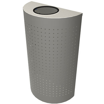 Poubelle demi-lune perforée inox 70L Poubelle demi-lune perforée inox 70L