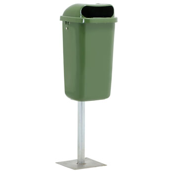 Corbeille 50L avec poteau Corbeille 50L avec poteau