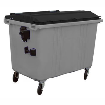 Bac plastique 1700L gris clair/gris foncé