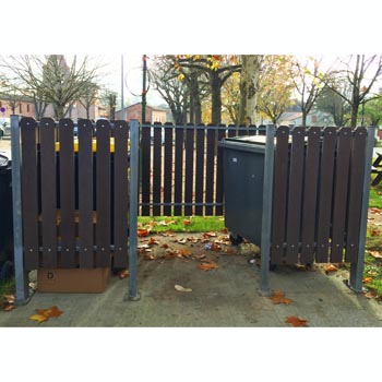 Cache Conteneur pour bacs 4 roues lattes bois Cache Conteneur pour bacs 4 roues lattes bois