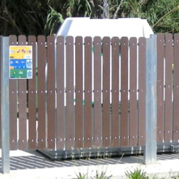 Cache Conteneur lattes plastique Cache Conteneur lattes plastique