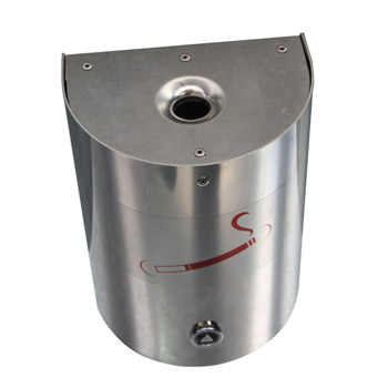Cendrier mural demi cylindrique en inox Cendrier mural demi cylindrique en inox