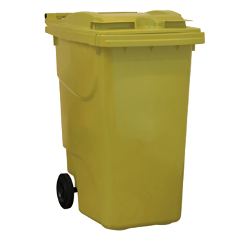 Bac plastique 360L jaune/jaune