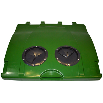 Couvercle de tri 1000L vert opercule verre Couvercle de tri 1000L vert opercule verre