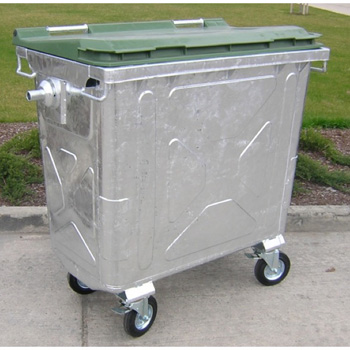 Bac métallique 770L couvercle plastique  Bac métallique 770L couvercle plastique