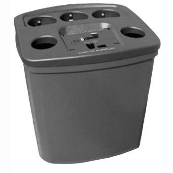 Collecteur boissons 50L + 2 porte-sacs