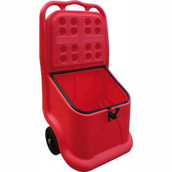 Bac mobile rouge 75L
